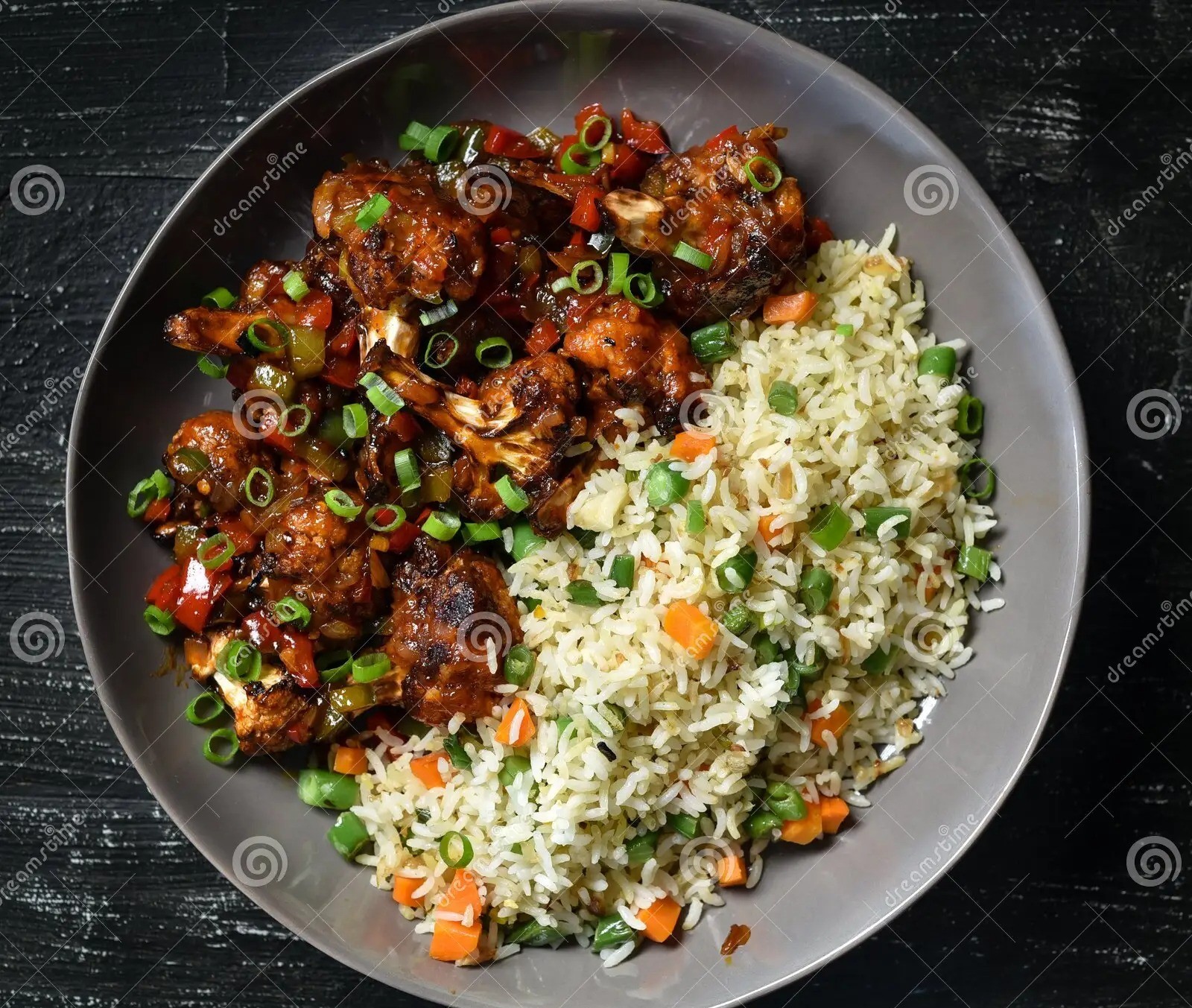 Chicken Manchurian Fried Rice